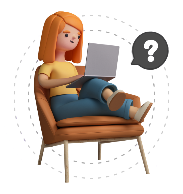 sitting girl with laptop